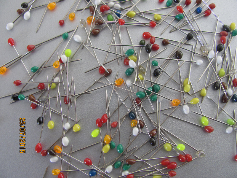 Pins with colored head 0.60x26mm nickel-plated