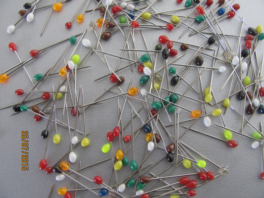 Stecknadeln mit Buntkopf 0,60x26mm vernickelt