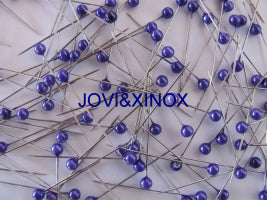 Pearl head pins 0.60x38mm 50 pieces.