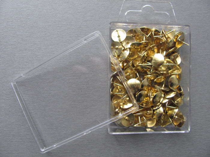 Reißnägel-Heftzwecken GOLD-MESSING 120St.