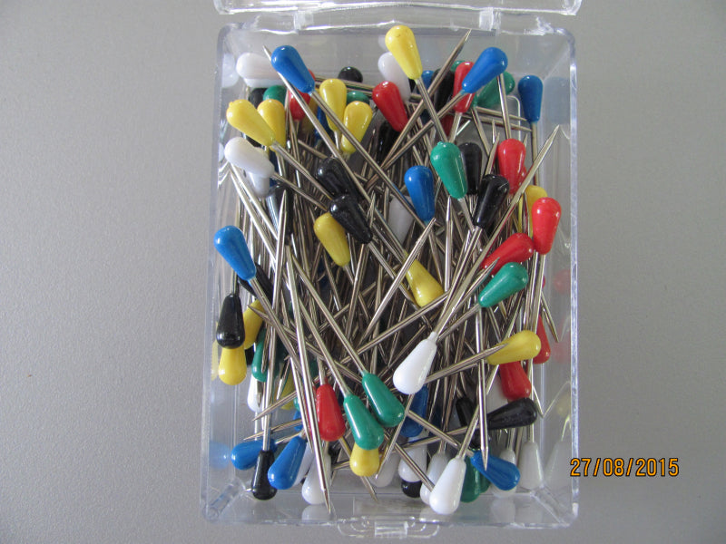 Wallpapering pin with elongated head