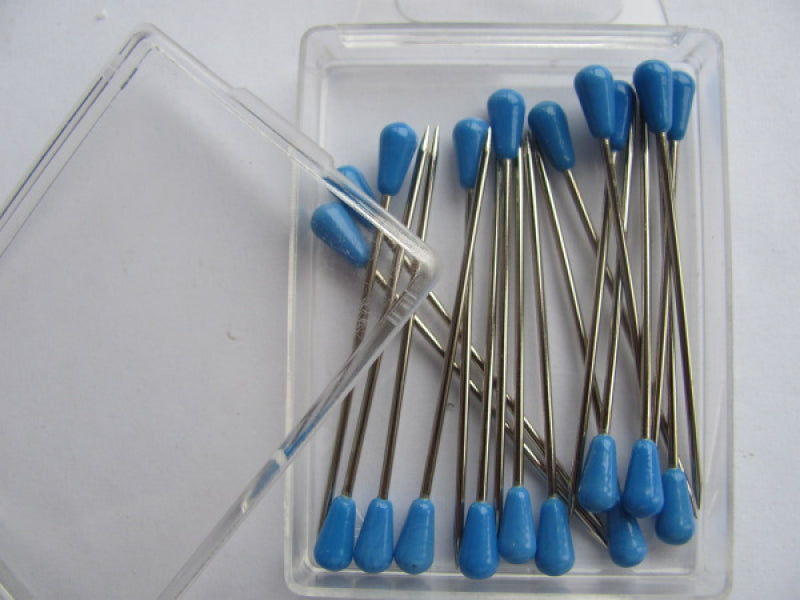 Wallpapering pin with elongated head