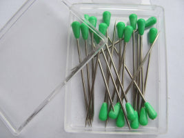 Wallpapering pin with elongated head