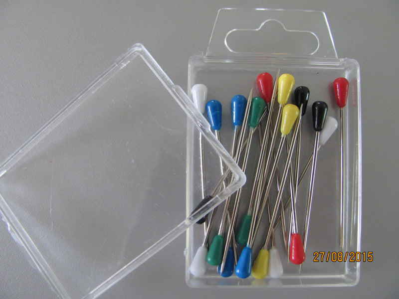 Wallpapering pin with elongated head