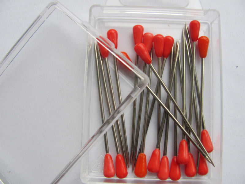 Wallpapering pin with elongated head