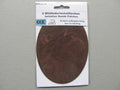 2 Stück Wildleder-Immitatflecken oval 10x14cm DUNKELBRAUN