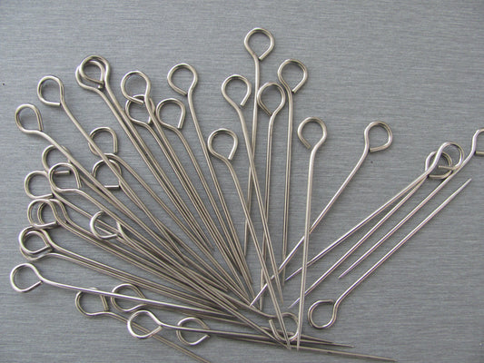 100 Stück Sattlernadeln & Ringstecker 1,60 x 100 mm – Robuste Zuschnitt-Nadel aus Federstahl (Vernickelt) (Kopie) (Kopie) (Kopie)
