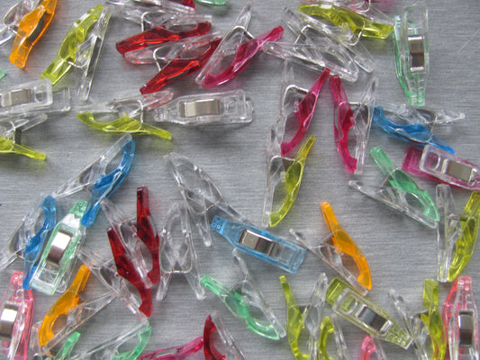 Nähklammern 27x4mm Farbenmix 100Stück