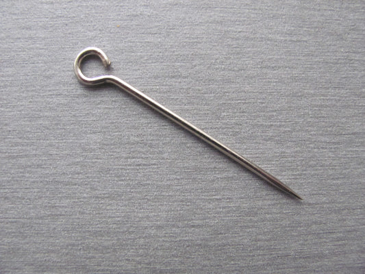 100 Stück Sattlernadeln & Ringstecker 1,60 x 50 mm – Robuste Zuschnittnadel aus Federstahl (Vernickelt)