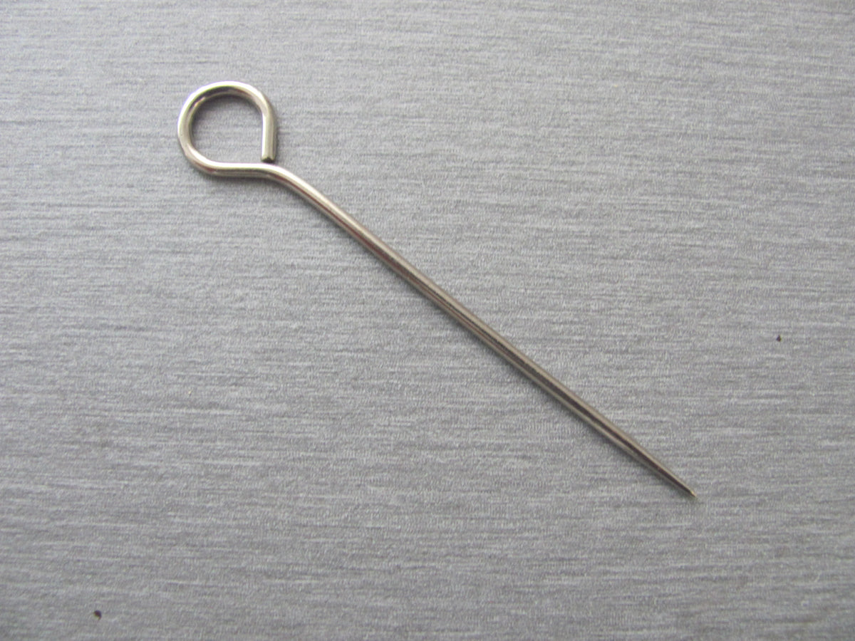100 Stück Sattlernadeln & Ringstecker 1,60 x 65 mm – Robuste Zuschnittnadel aus Federstahl (Vernickelt)