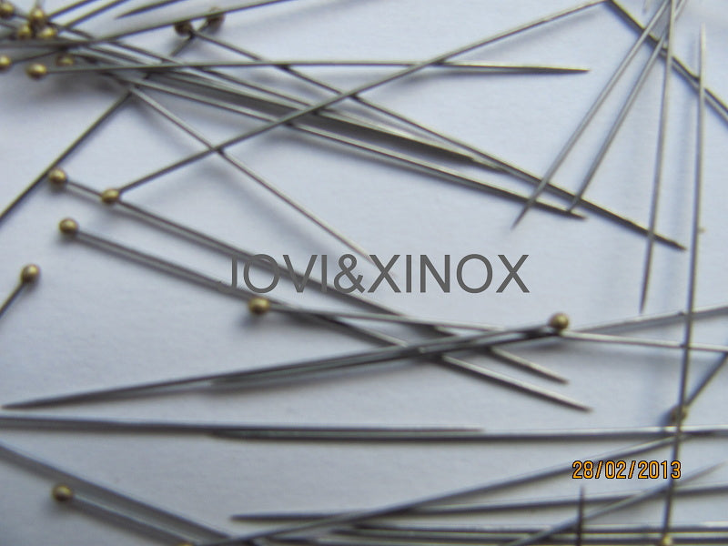 Extra fine stainless steel pins, 100 pieces, black