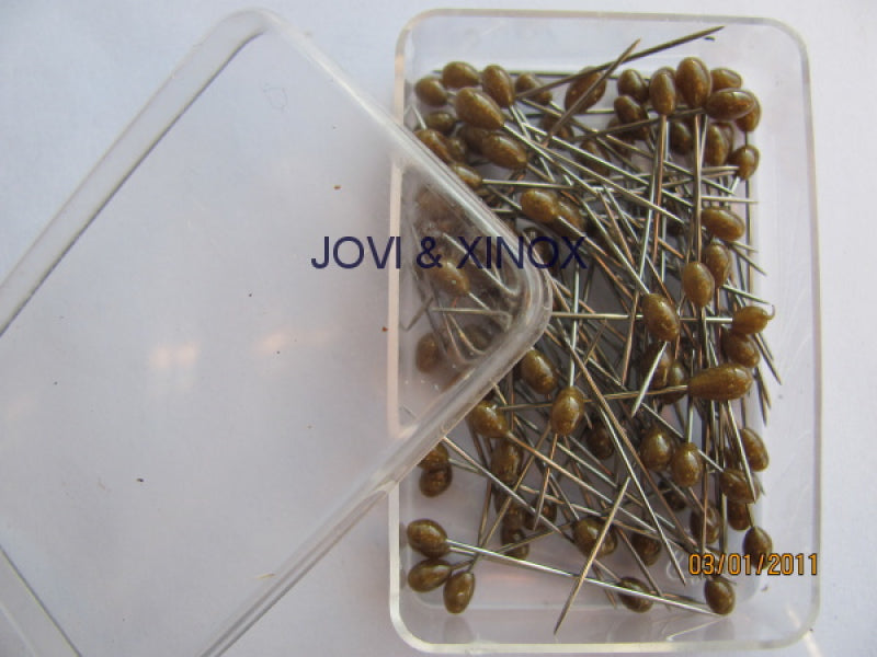 Edelstahl-Stecknadeln 0,59x33mm mit Kunststoffkopf