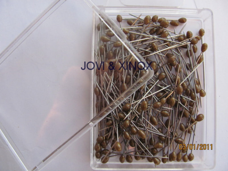 Edelstahl-Stecknadeln 0,59x33mm mit Kunststoffkopf