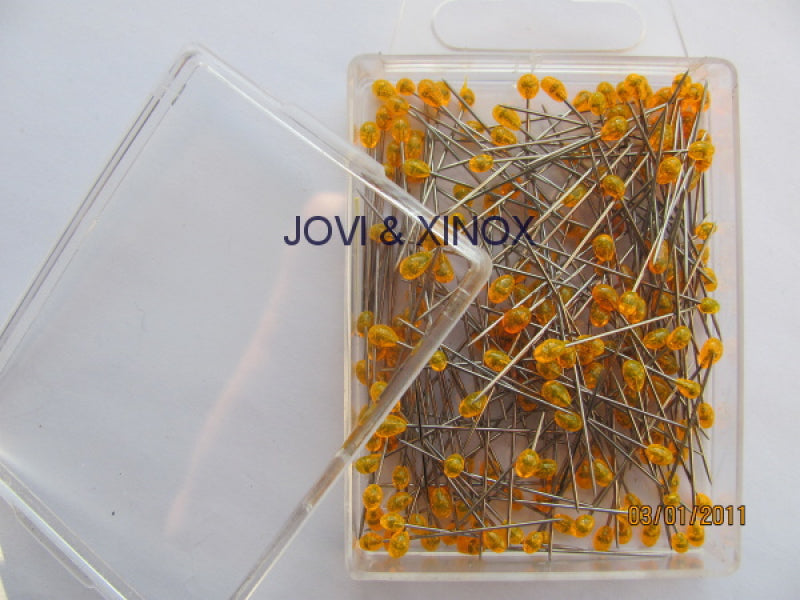 Edelstahl-Stecknadeln 0,59x33mm mit Kunststoffkopf