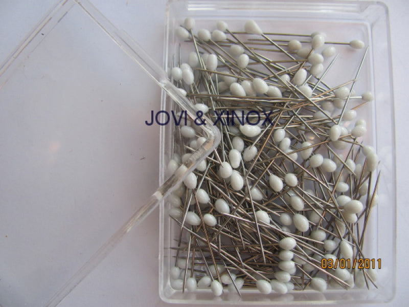 Edelstahl-Stecknadeln 0,59x33mm mit Kunststoffkopf