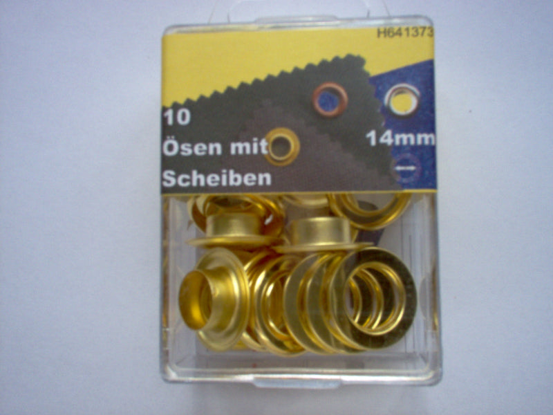 Ösen und Scheiben mit Werkzeug 8 / 11 / 14mm