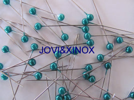 Pearl head pins 0.60x38mm 50 pieces.