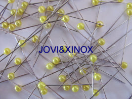 Pearl head pins 0.60x38mm 50 pieces.