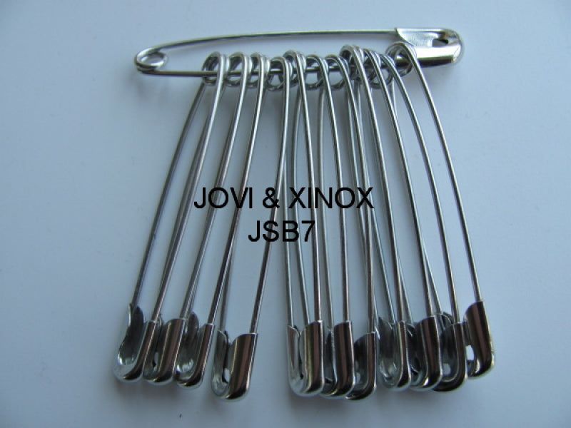  Sicherheitsnadeln silber 12 Stk. am Buendel