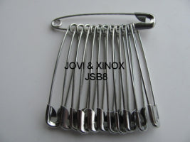  Sicherheitsnadeln silber 12 Stk. am Buendel