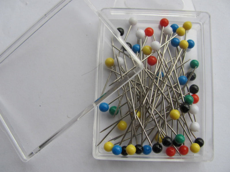 Stecknadeln mit Buntkopf 50mm lang